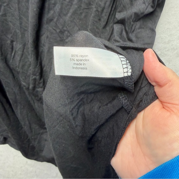 NWT Lane Bryant Women's 14/16 Black V-Neck Fitted Tunic Tee Shirt Plus Size - Picture 5 of 9